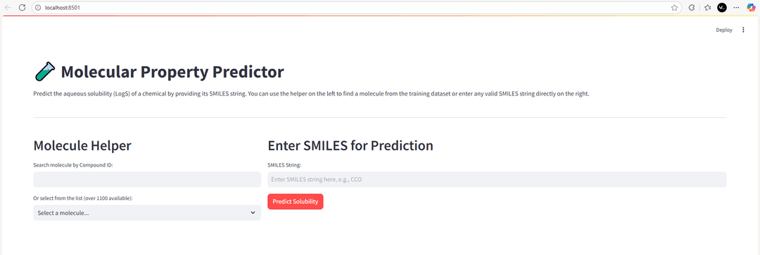 Cheminformatics ML App with Docker